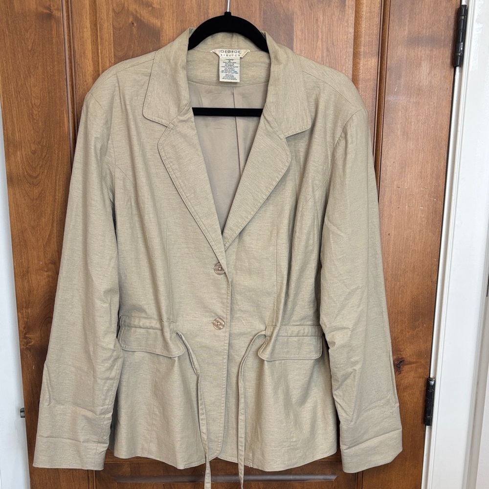 George linen Tan Blazer